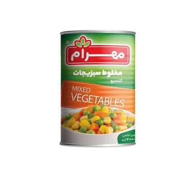کنسرو مخلوط سبزیجات 400 گرم مهرام